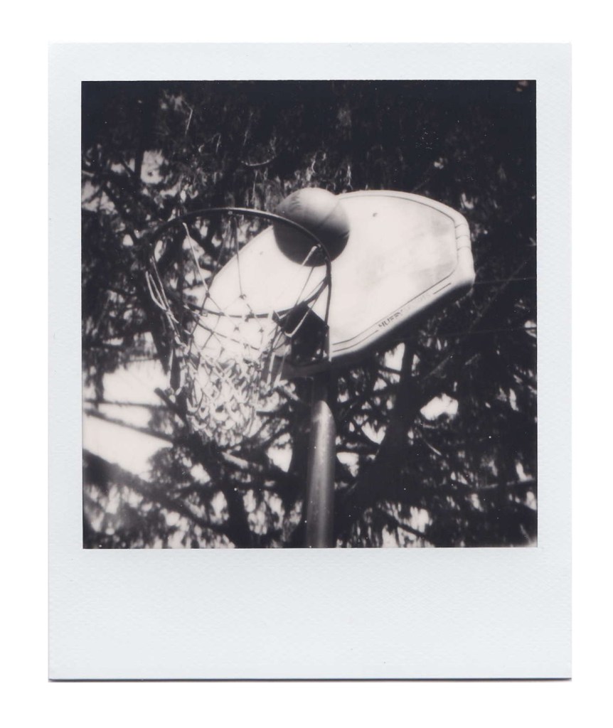 Black and White Basketball Action Shot